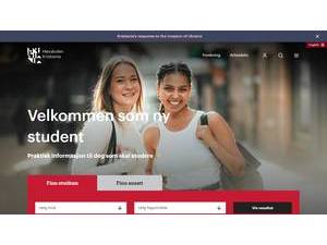 Kristiania University College's Website Screenshot