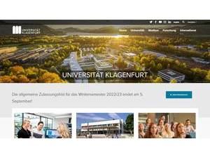 University of Klagenfurt's Website Screenshot