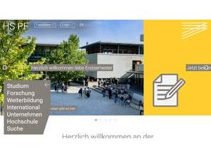 Pforzheim University's Website Screenshot