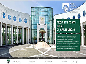 Paris Lodron University of Salzburg's Website Screenshot