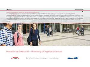 Stralsund University of Applied Sciences's Website Screenshot