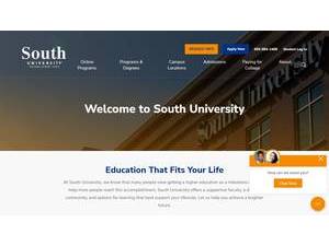 South University's Website Screenshot