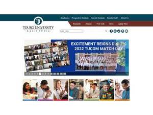 Touro University California's Website Screenshot