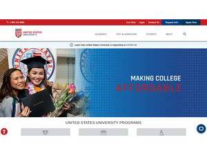 United States University's Website Screenshot