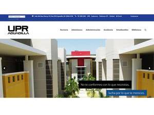 University of Puerto Rico at Aguadilla's Website Screenshot