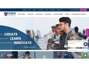 ISBM University's Website Screenshot