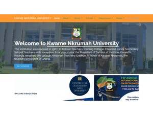 Kwame Nkrumah University's Website Screenshot