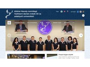 Alisher Navo'i Tashkent State University of Uzbek Language and Literature's Website Screenshot