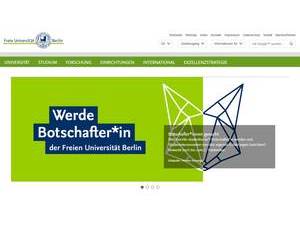 Free University of Berlin's Website Screenshot