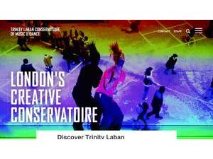 Trinity Laban Conservatoire of Music and Dance's Website Screenshot