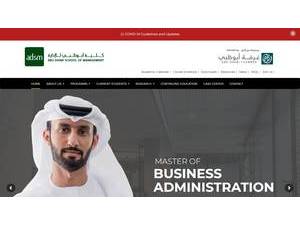 Abu Dhabi School of Management's Website Screenshot