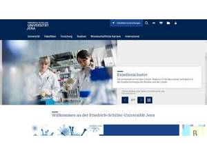 Friedrich Schiller University Jena's Website Screenshot