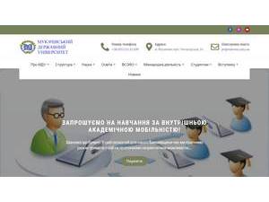 Mukachevo State University's Website Screenshot