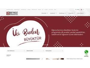 Beykoz University's Website Screenshot