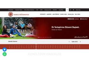 Istanbul Rumeli University's Website Screenshot