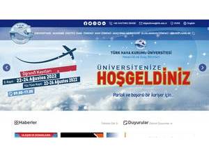 Turkish Aeronautical Association University's Website Screenshot