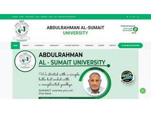 Abdulrahman Al-Sumait University's Website Screenshot