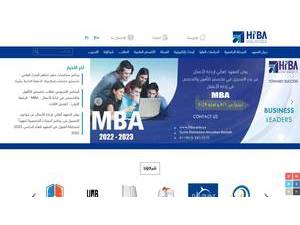 المعهد العالي لإدارة الأعمال's Website Screenshot