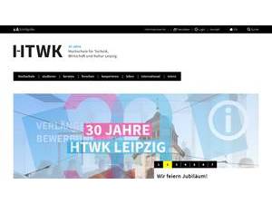 Hochschule für Technik, Wirtschaft und Kultur Leipzig's Website Screenshot