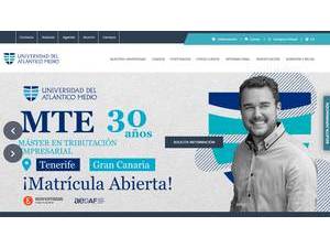 Universidad del Atlántico Medio's Website Screenshot