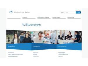 Aalen University of Applied Sciences's Website Screenshot