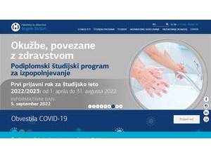 Angela Boškin Faculty of Health Care's Website Screenshot