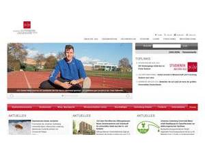 Johannes Gutenberg University Mainz's Website Screenshot