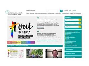 Catholic University of Applied Social Sciences Berlin's Website Screenshot