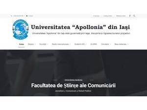 Universitatea Apollonia din Iasi's Website Screenshot