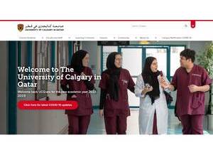 جامعة كالجاري في قطر's Website Screenshot
