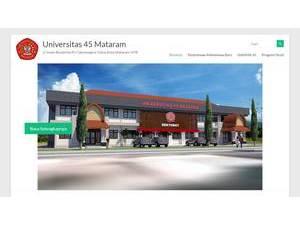 Mataram 45 University's Website Screenshot