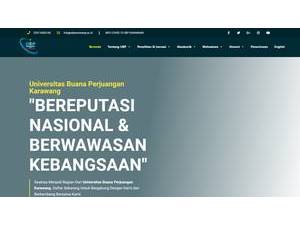 Buana Perjuangan University, Karawang's Website Screenshot