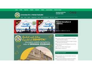 KH. A. Wahab Hasbullah University's Website Screenshot