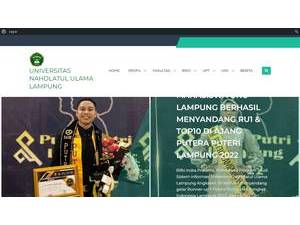 Nahdlatul Ulama University of Lampung's Website Screenshot
