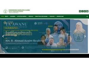 Nahdlatul Ulama University of West Nusa Tenggara's Website Screenshot