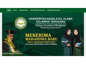 Nahdlatul Ulama University of Southeast Sulawesi's Website Screenshot