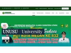 Nahdlatul Ulama University of North Sumatra's Website Screenshot