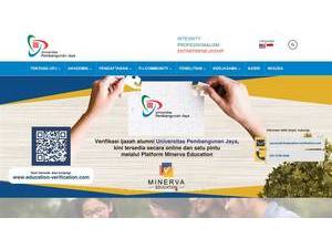 Pembangunan Jaya University's Website Screenshot
