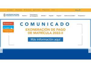 National University of South Lima's Website Screenshot