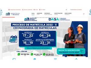National University of Moquegua's Website Screenshot