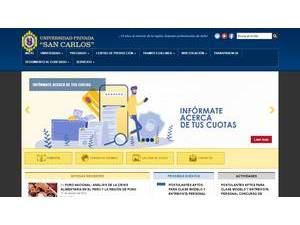 San Carlos Private University's Website Screenshot