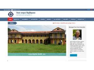 नेपाल संस्कृत विश्वविद्यालय's Website Screenshot