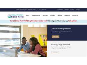 Federal University, Birnin Kebbi's Website Screenshot