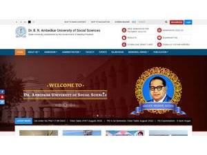 डॉ। बी.आर. अम्बेडकर सामाजिक विज्ञान विश्वविद्यालय's Website Screenshot