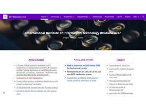 International Institute of Information Technology, Bhubaneswar's Website Screenshot