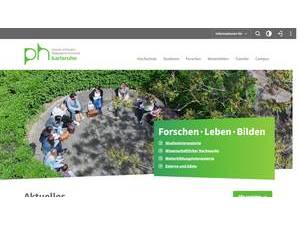 Karlsruhe University of Education's Website Screenshot