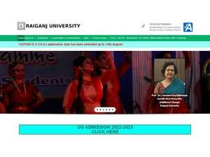 রায়গঞ্জ বিশ্ববিদ্যালয়'s Website Screenshot