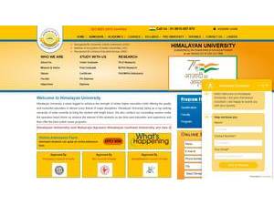 हिमालयन यूनिवर्सिटी's Website Screenshot