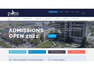 PDM University's Website Screenshot