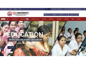 वाईवीएन विश्वविद्यालय's Website Screenshot